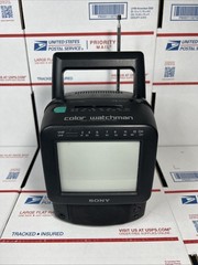Sony Color Watchman FDT-5BX5 5″ Color CRT TV AM/FM (NO CORD) – WORKS – WARRANTY