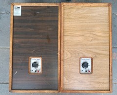 2 PC SET Ohm Model D Elctrodynanic Vintage Speakers Ohm Walsh WALNUT FINISH READ