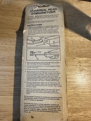 Realistic universal head demagnetizer. Radio Shack Box Not In Good Shape