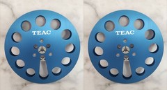 One Pair Silvery TAPE REEL TEAC 7” inch Light Metal Aluminum Take Up Reel
