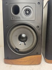 Mini Advent II Stereo Bookshelf Speaker Pair Wood Grain Tested