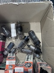 Box Lot of 50+ Large TV / AUDIO / GUITAR / AMPLIFIER / HAM / RADIO Tubes RCA GE