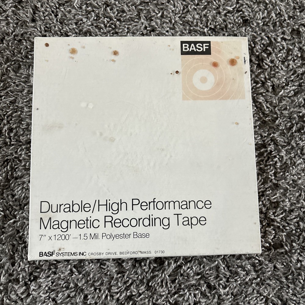 7” x 1200’ Blank Reel Tape Still Sealed! BASF