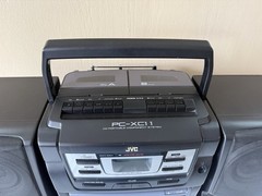 JVC PC-XC11 CD Boom Box – AM/FM – Dual Cassette – 3 Disc Changer w/ Remote