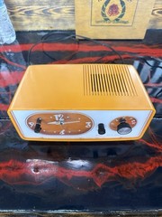 Vintage Sears Solid State Radio/alarm. Orange And White. Very Cool