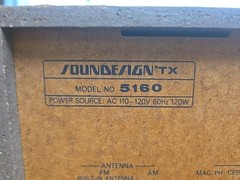 VINTAGE SOUNDESIGN TX 5160 AM FM STEREO RECEIVER 5160 Sold for Parts AS-IS
