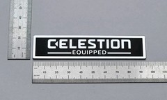 Celestion Equipped Badge Emblem Logo Premium Silver With Adhesive