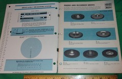 Vintage 1974 Walsco Tape Phono Audio Drive Belt Idlers Catalog GC Electronics