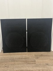 Vintage OEM Set Pair of Klipsch Heresy 1 Black Speaker Grills 2 Original Grilles