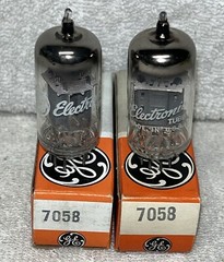 Matched Pair GE 7058 12AX7 Preamp Tubes TV7U Tested