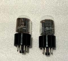 Pair NOS GE 6SN7GTB “GLOW DOME” Side Getter”
