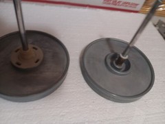 Akai GX-77 Flywheel Left & Right Supply With Capstan Gear & Shaft Holder