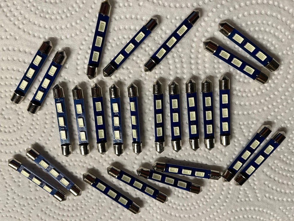 (25) COOL BLUE 43MM-6.3V-LED FESTOON LAMPS/MR73-MR74-MR78-MR77 – McIntosh DIAL