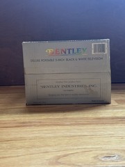 Vintage Bentley Deluxe Portable TV 100C 5″ Black & White Television NEW w/Box