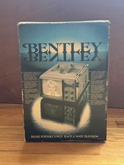 Vintage Bentley Deluxe Portable TV 100C 5″ Black & White Television NEW w/Box