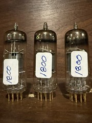 Lot Of 3 Amperex 6084/E80F Gold Pin Tubes Holland Test NOS