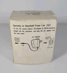 Vintage Panasonic AC Adapter JL-066A for Panasonic Calculator JE-614P & JE-620P