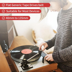 50pcs Cassette Recorder Rubber Belts 2mm Mix 40-135mm – Tape Player Repair Kit