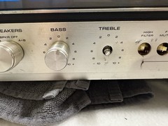 Vintage Nikko 5055 Stereo Receiver Silver Face Works Missing Buttons Part Repair