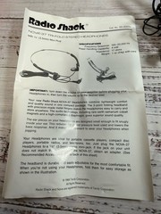 Vintage Radio Shack Nova-37 In Ear Foldable Headphones with Box and Instructions