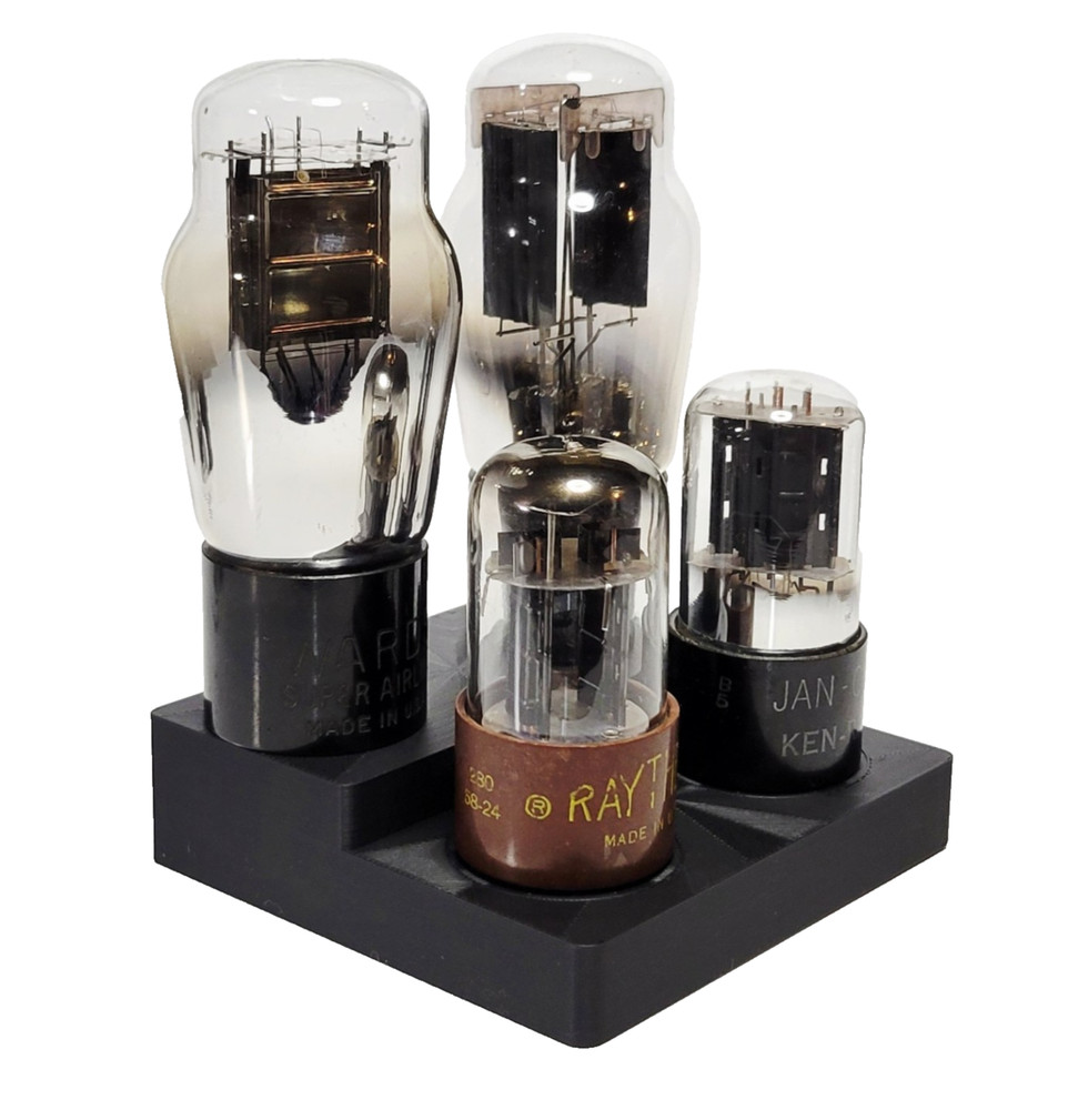 Vacuum Tube Display Stand Holder 4 pin & Octal 8 pin socket: 300B, 45, 6SN7, 6L6