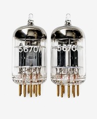 NOS HYTRON 5670W Gold Pin Matched Pair 2C51 / 396A Excellent WE396A Tested TV-7