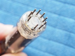 Used MULLARD BLACKBURN 6BQ5 EL84 Vacuum Tube kM1 – Small Chip On Glass Gm Tested