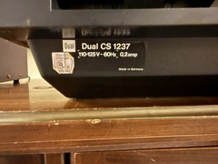 VTG Dual 1237 Belt Drive Turntable W/ Shure M91 Cartridge