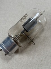 Heintz & Kaufman 254W RF Transmitting Vacuum Tube Military Radio Uranium Glass