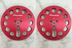 One Pair Pioneer Black 7” Tape Reel Light Metal Aluminum Take Up Reel