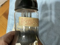 European TENNIS BALL Tube TUNGAR BULB Rectifier 4 Pin Vacuum Tube Working RARE