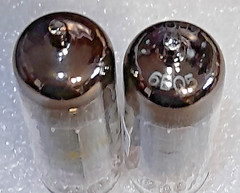 Pair 6BQ5 Raytheon 2 getter posts Vacuum Tubes, TV-7D Tested – will combine ship