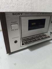 Sony TC-186SD Stereo Cassette Deck for Parts Or Repair Silver Faced Wooden Sides
