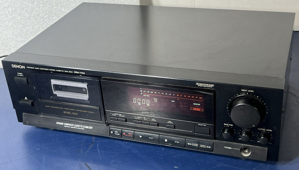 Denon DRM-700A For parts or restoration – Cosmetically good – See video – Japan