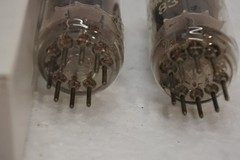(2) EARLY PHILIPS Miniwatt FOIL STRIP O GETTER