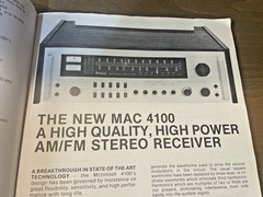 Original McIntosh Components from the 70’s Condition is very Good / 73 Pages /