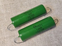 8 pcs. K42Y-2 1 uF 250V PIO Paper in Oil Audio Capacitors USSR