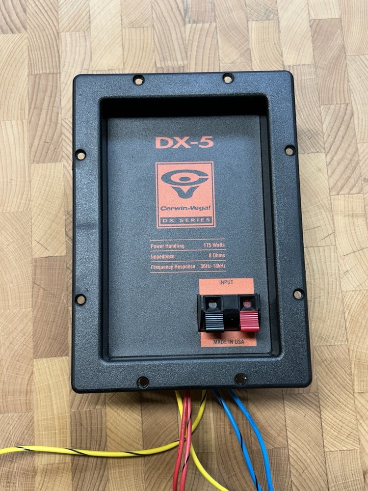 Cerwin Vega DX5 Crossover Speaker Terminals Back Plate Working Original (A)