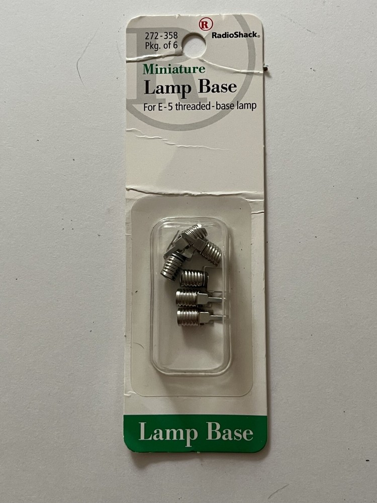 Radio Shack Miniature Lamp Base (6) E-5 272-0358 🔥NEW NOS💥
