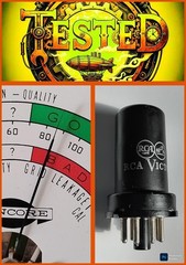 RCA 12SK7 Vacuum Tube Black Metal Case Tested 85 No Shorts Leak Pass