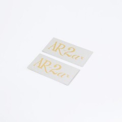 AR-2ax Speaker Grill Badges Aluminum 53.9mm(2.125″)X25.4mm(1″)GOLD