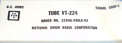 1 NOS National Union VT-224 RK34 2C34 Vacuum Tube – Vintage 10-Watt Twin Triode