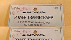 Power Transformer Archer 273-1511A Radio Shack Tandy Taiwan New NOS 12.6V 3 Amp