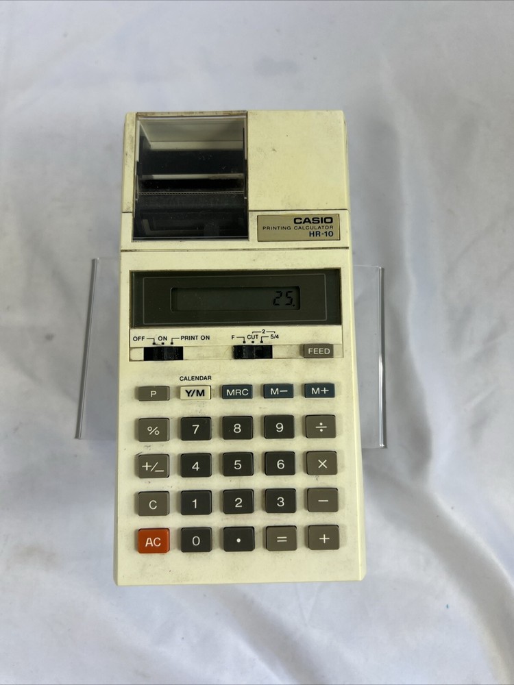 Vintage Casio HR-10 Printing Calculator Tested, No Paper To Test Printer