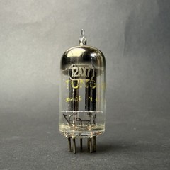 1950s 12AX7 ECC83 Tung-Sol Tube Black Plate Square Getter TV7 Test Good TS7-14