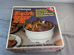Vintage Contempra Electric Indoor BBQ Grill EIG-1 Vanilla 12” D New Open Box