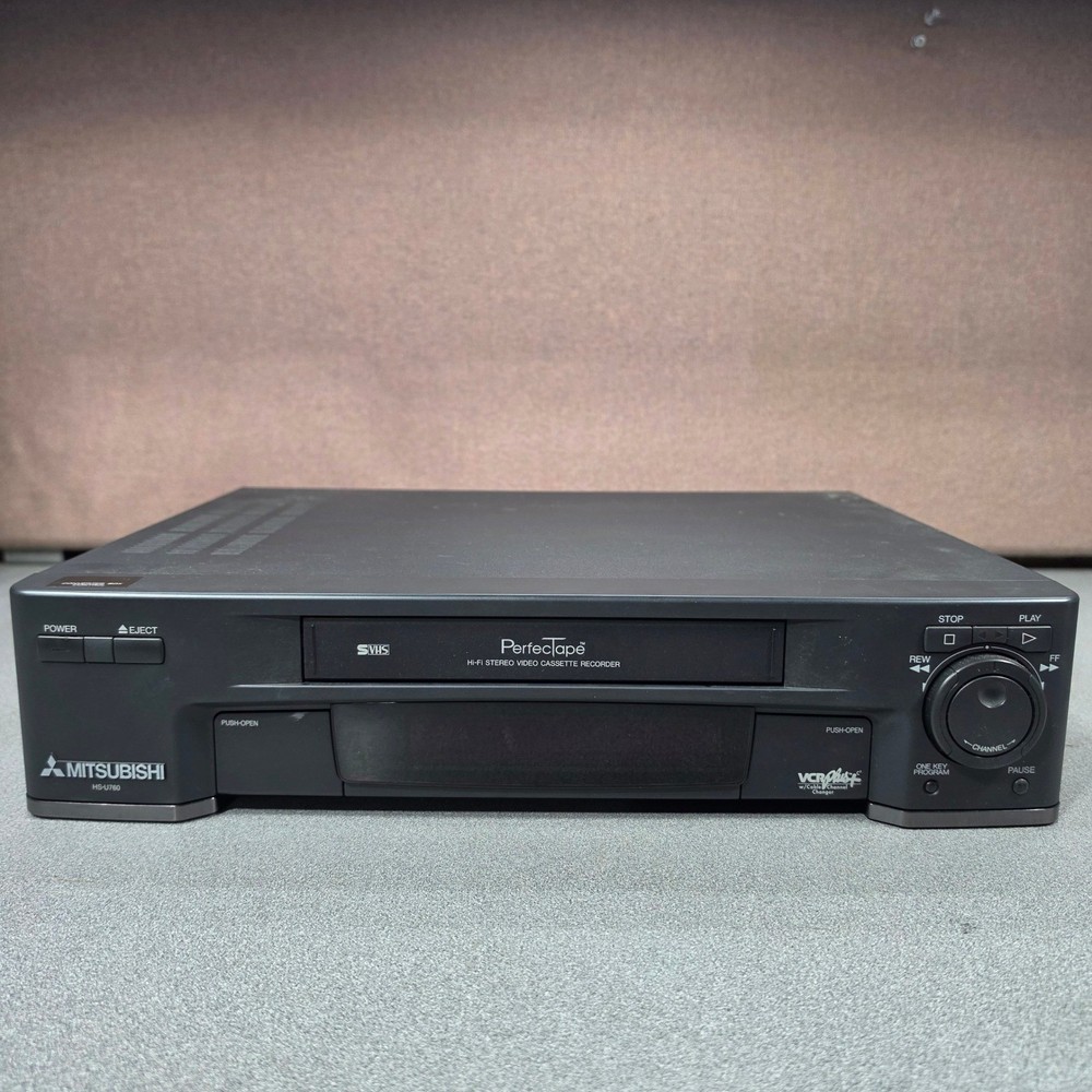 Mitsubishi HS-U760 S-VHS VCR Player Hi-Fi Stereo PerfecTape VCR Plus+ FOR PARTS