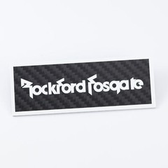 Rockford Fosgate Speaker Custom Made Badge carbon fibre 106mm(4.17″)X39mm(1.54″)