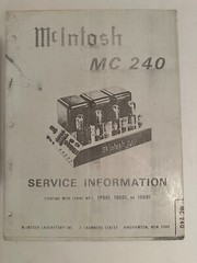 McIntosh MC 240 Amplifier Original Service Manual
