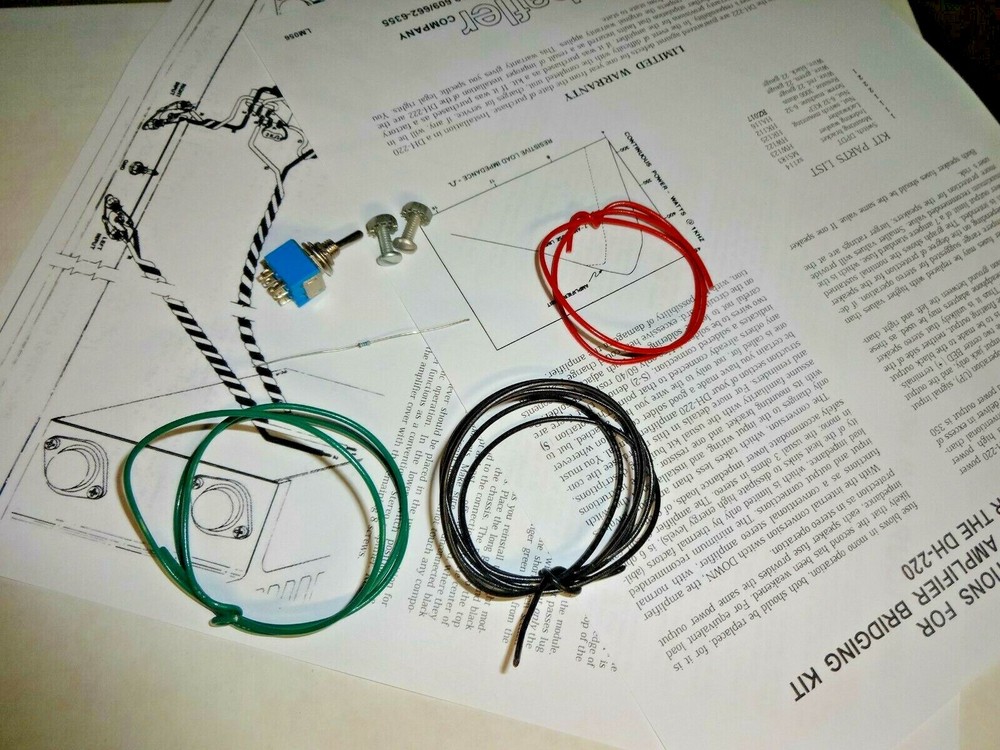 ORIGINAL HAFLER DH 220 DH 222 BRIDGE KIT WITH SWITCH LESS MOUNTING BRACKET